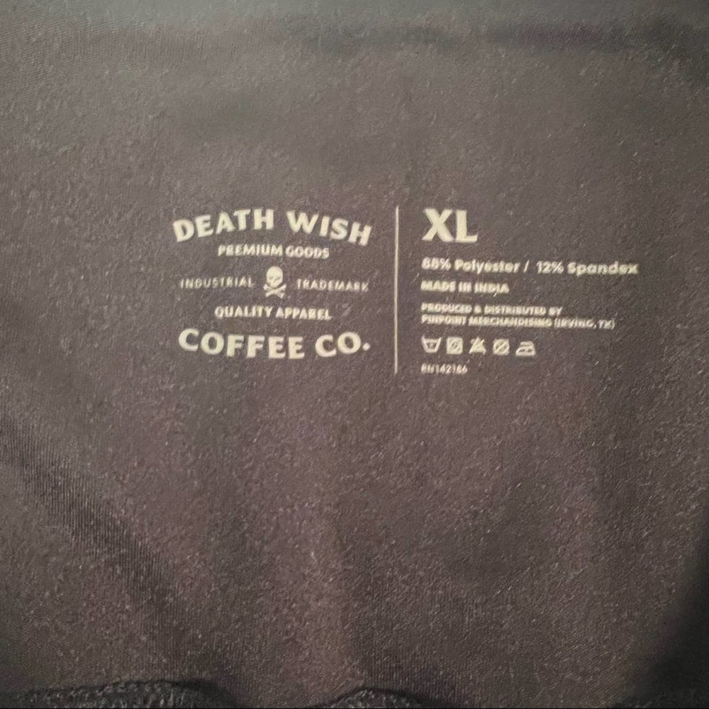 Death Wish Coffee Death Bolt Black & Orange Mesh Lightning Bolt Leggings XL - Picture 5 of 8